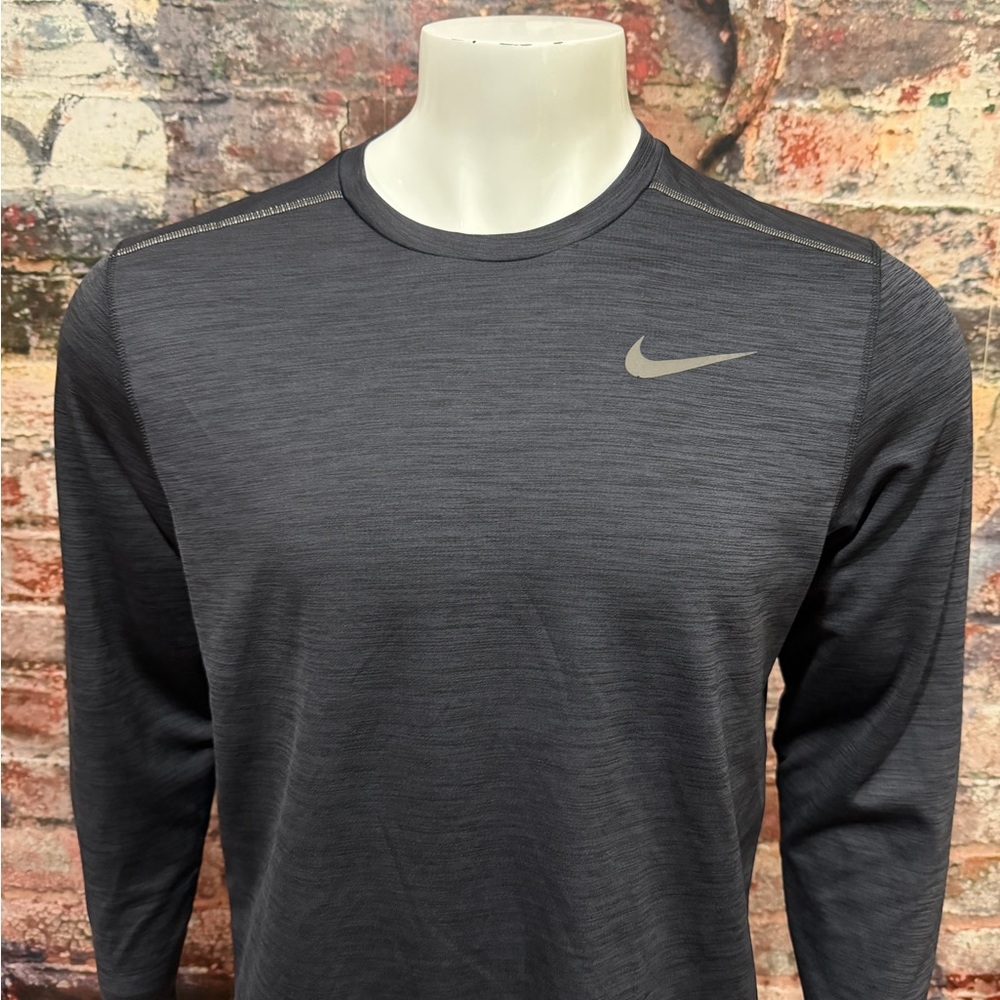 Nike Men’s Long-Sleeve Dri-FIT Crew — Charcoal Gray